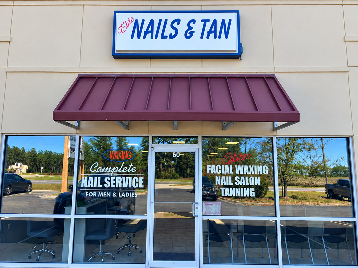 Elite Nails & Tan storefront at 9409 US-98, Suite 60 in Pensacola, Florida