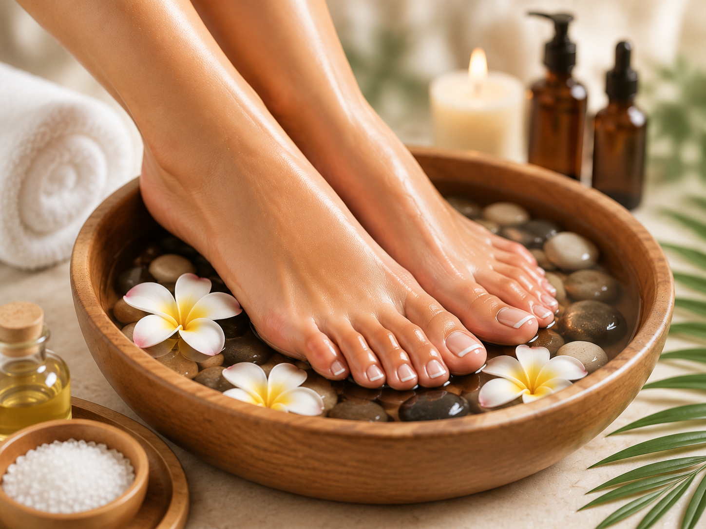 Luxury spa pedicure and foot care